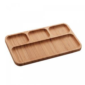 Petisqueira de Bambu com 4 Divisórias Línea 33cm x 19,5cm 1,5cm - Lyor