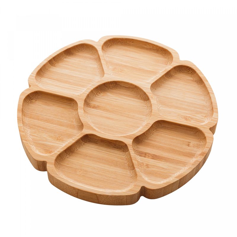 Petisqueira-de-Bambu-com-7-Divisorias-Flower-19cm-x-19cm-x-15cm-Lyor-Lyor