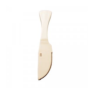 Conjunto 6 Facas de Churrasco de Aço Inox Positano Dourado 23cm - Lyor