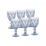 Conjunto-6-Tacas-de-Agua-de-Vidro-Diamond-Azul-Metalizado-325ml-Lyor