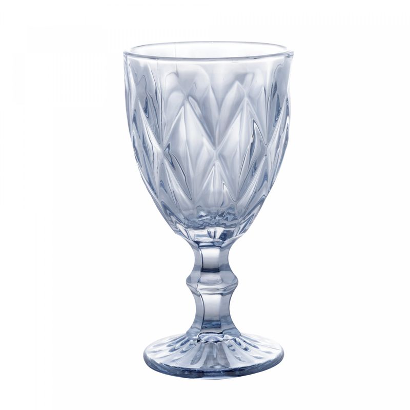Conjunto-6-Tacas-de-Agua-de-Vidro-Diamond-Azul-Metalizado-325ml-Lyor