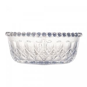 Bowl de Vidro Coração Balls Azul Metalizado 13,5cm x 12cm x 5cm - Lyor