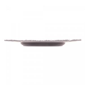 Sousplat de Plástico Platinado Garden Leaf Branco 35cm - Lyor