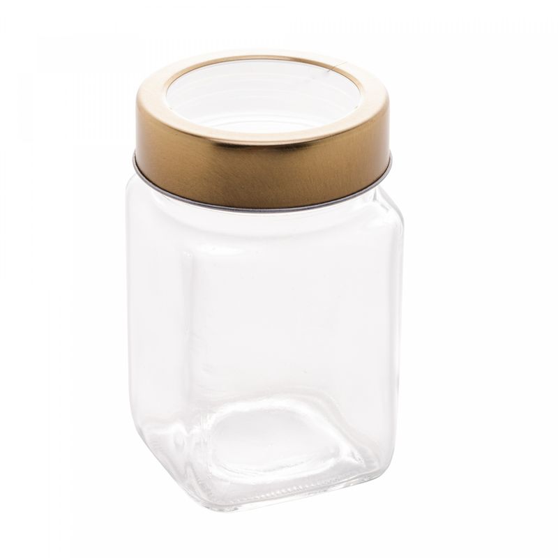 Pote-de-Vidro-com-Tampa-em-Metal-e-Acrilico-Gastro-Dourada-300ml-Lyor