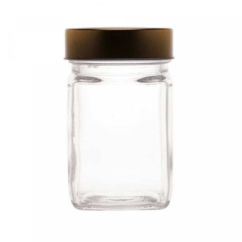 Pote-de-Vidro-com-Tampa-em-Metal-e-Acrilico-Gastro-Dourada-300ml-Lyor