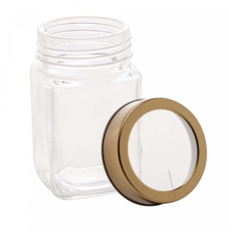Pote-de-Vidro-com-Tampa-em-Metal-e-Acrilico-Gastro-Dourada-300ml-Lyor