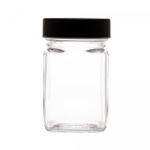 Pote-de-Vidro-com-Tampa-em-Metal-e-Acrilico-Gastro-Preta-300ml-Lyor