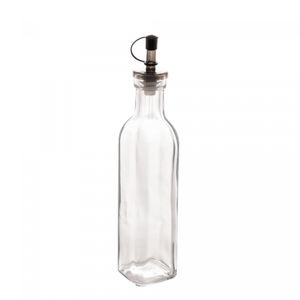 Garrafa para Azeite de Vidro com Tampa Plástica Preta 270ml - Lyor