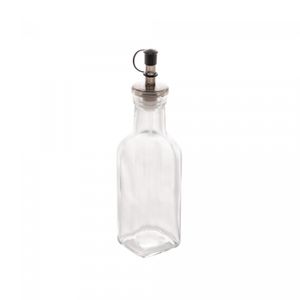 Garrafa para Azeite de Vidro com Tampa Plástica Preta 200ml - Lyor