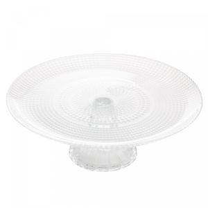 Prato de Vidro com Pé para Bolo Oriental 27cm x 10cm - Lyor