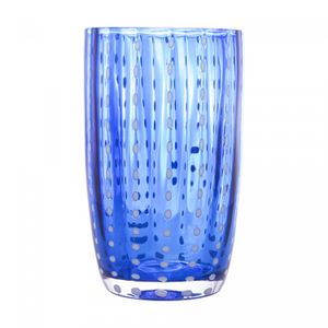 Conjunto 2 Copos Altos de Vidro Orquídea Azul 500ml - Wolff