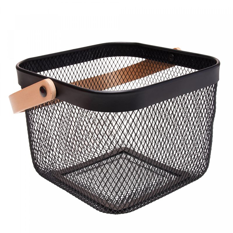 Cesta-Quadrada-com-Alca-Perfect-235cm-x-175cm-x-255cm-Preta-Metal-Lyor