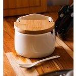 Saleiro-de-Mesa-de-Ceramica-com-Tampa-de-Bambu-e-Colher-Bianco-105cm-x-9cm-Lyor