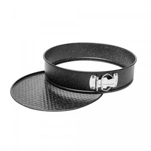 Forma Redonda Fundo Removível Antiaderente de Aço Carbono Granilite Preta 26cm x 7cm -Lyor