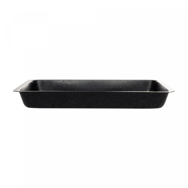 Assadeira-Retangular-Antiaderente-de-Aco-Carbono-Granilite-Preta-28cm-x-17cm-x-3cm-Lyor