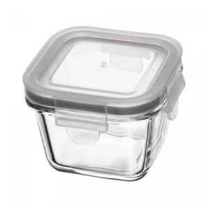 Pote Hermético com Tampa Quadrado 150ml Vidro - Lyor