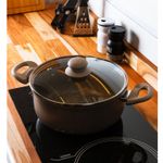 Cacarola-de-Inducao-Chef-Pro-22cm-Taupe-Aluminio-com-Revestimento-Ceramico-e-Tampa-de-Vidro-Lyor