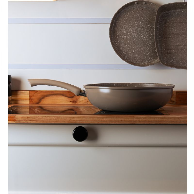 Frigideira-Wok-de-Inducao-Chef-Pro-28cm-Taupe-Aluminio-com-Revestimento-Ceramico-Lyor