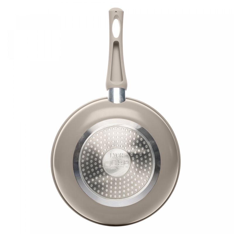 Frigideira-de-Inducao-Chef-Pro-24cm-Taupe-Aluminio-com-Revestimento-Ceramico-Lyor
