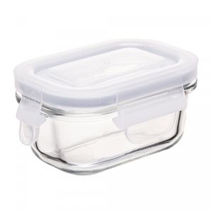 Pote Hermético com Tampa Retangular 120ml Vidro - Lyor