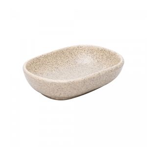 Travessa Oval de Cerâmica Kobe Creme 11cm x 7,5cm x 2,5cm - Wolff