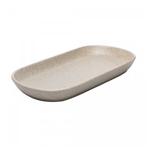 Travessa Oval de Cerâmica Kobe Creme 29cm x 14,5cm x 3cm - Wolff