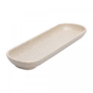 Travessa Oval de Cerâmica Kobe Creme 27cm x 8cm x 2,5cm - Wolff