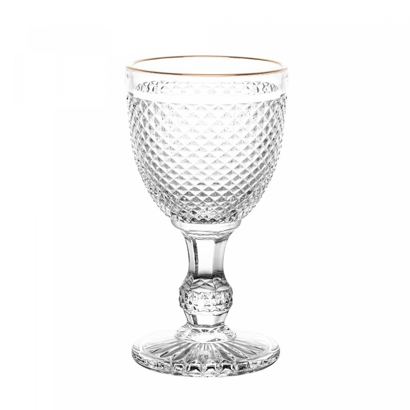 Taca-para-Agua-com-Fio-de-Ouro-Bico-de-Jaca-300ml-Vidro-Wolff