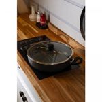 Wok-de-Inducao-com-Tampa-de-Vidro-28cm-Granilite-Cinza-Aluminio-com-Revestimento-Ceramico-Wolff