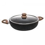 Wok-de-Inducao-com-Tampa-de-Vidro-28cm-Granilite-Preta-Aluminio-com-Revestimento-Ceramico-Wolff
