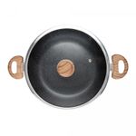 Wok-de-Inducao-com-Tampa-de-Vidro-28cm-Granilite-Preta-Aluminio-com-Revestimento-Ceramico-Wolff