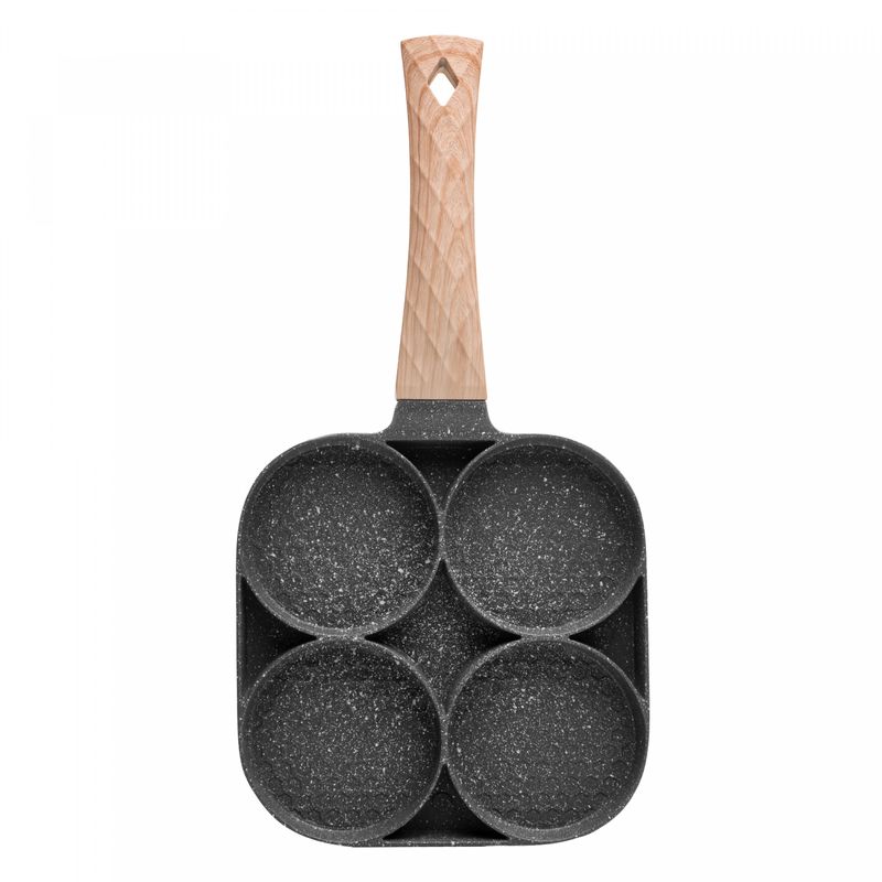 Frigideira-de-Inducao-com-4-Cavidades-Granilite-Cinza-Aluminio-com-Revestimento-Antiaderente-Wolff