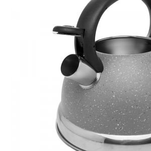 Chaleira de Indução com Apito 3L Granilite Cinza Aço Inox – Wolff