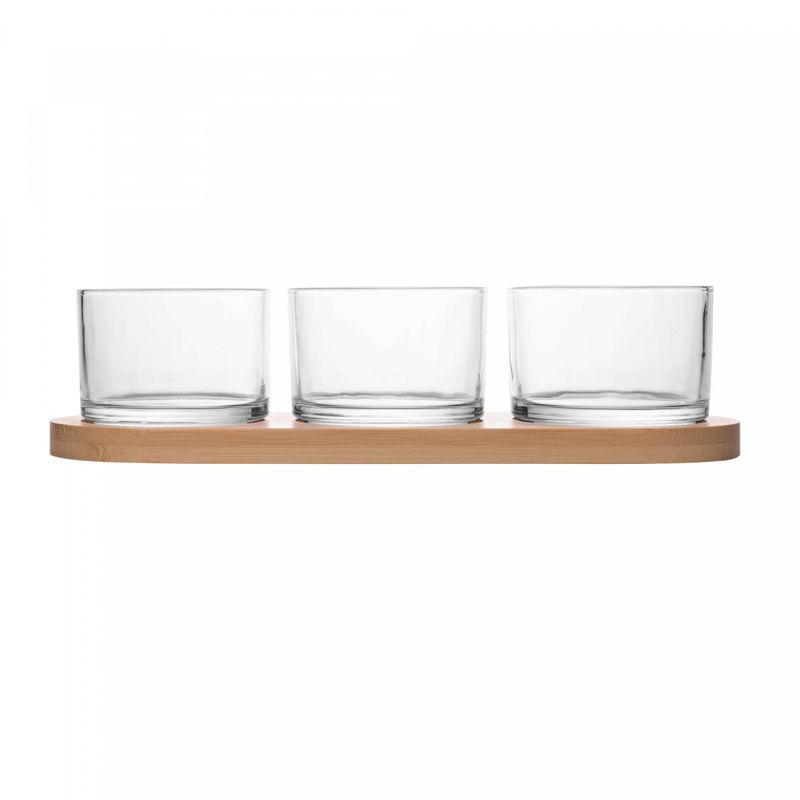 Conjunto-3-Petisqueiras-com-Espatula-e-Bandeja-Bambu-25,5cm-x-9cm-x-5,5cm-Vidro-Wolff