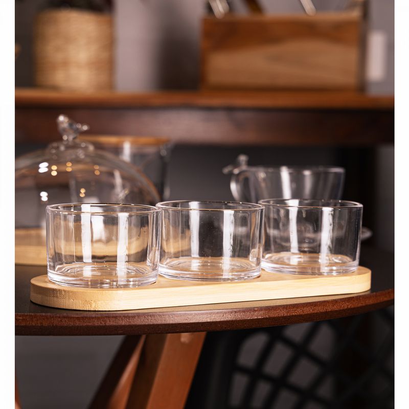 Conjunto-3-Petisqueiras-com-Espatula-e-Bandeja-Bambu-25,5cm-x-9cm-x-5,5cm-Vidro-Wolff