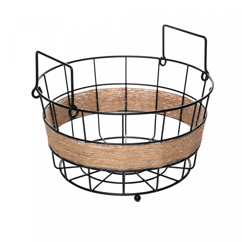 Fruteira-com-Detalhes-em-Barbante-22cm-x-12cm-Preto-Metal-Wolff
