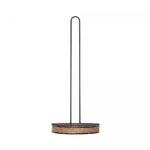 Porta-Papel-Toalha-com-Detalhes-em-Barbante-14cm-x-34cm-Preto-Metal-Wolff