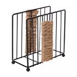 Porta-Guardanapos-com-Detalhes-em-Barbante-12cm-x-55cm-x-12cm-Preto-Metal-Wolff