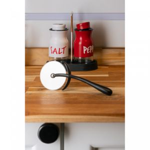 Cortador de Pizza com Cabo Antiderrapante Chef Pro 18,5cm Preto Liga de Zinco - Wolff