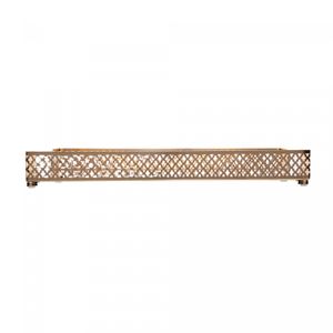 Bandeja com Espelho Marbella 32cm x 20cm x 5cm Dourada Metal - Wolff