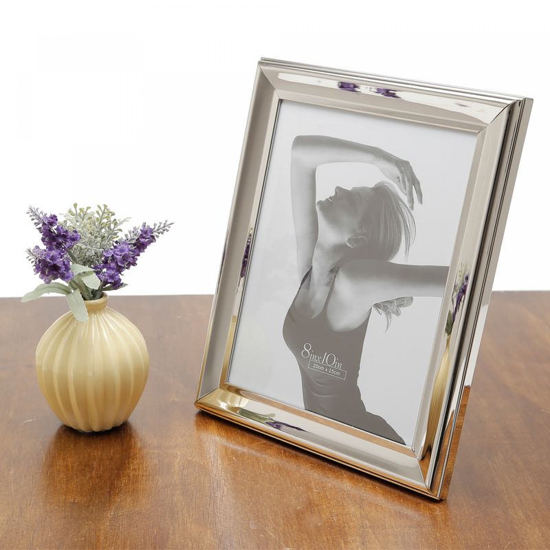 Porta-Retrato-Perene-Liso-10cm-x-15cm-Prata-Aco-Inox-Wolff