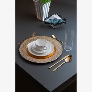 Sousplat Moledo 33cm x 2cm Dourado Plástico - Wolff