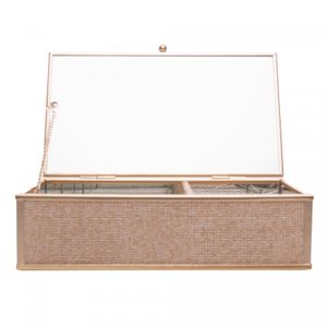 Porta-Jóias Toscana 21cm x 12cm x 5,5cm Dourado Metal - Wolff