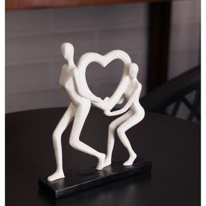 Adorno Decorativo Círculo de Amor 18,5cm x 5,5cm x 22,5cm Resina - Wolff