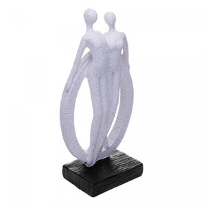 Adorno Decorativo Elo de Amor 11,5cm x 6,5cm x 23cm Resina - Wolff