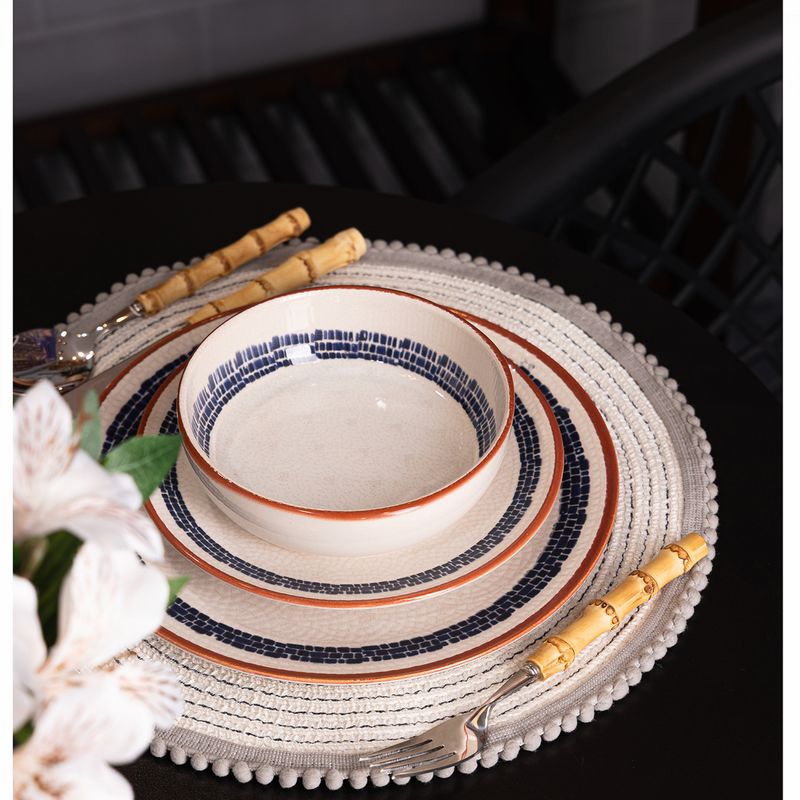 Lugar-Americano-Lamour-36cm-Bege-Poliester-Wolff