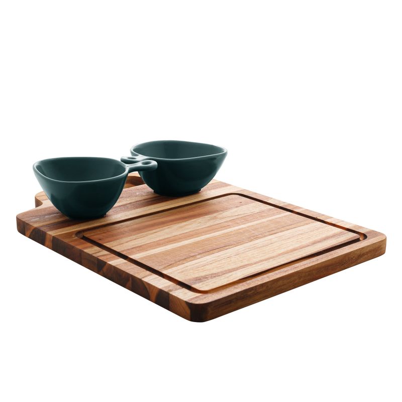 Tabua-de-Madeira-Teca-com-2-Bowls-de-Porcelana-Nordica-Verde-38cm-x-27cm-x-75cm-Wolff-Craft