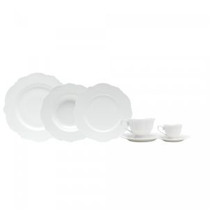 Aparelho de Jantar 42 Peças Porcelana Maldivas Branco -Wolff