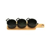 Conjunto-3-Petisqueiras-de-Porcelana-Preta-com-Bandeja-Bambu-28cm-x-8cm-x-6cm-Wolff