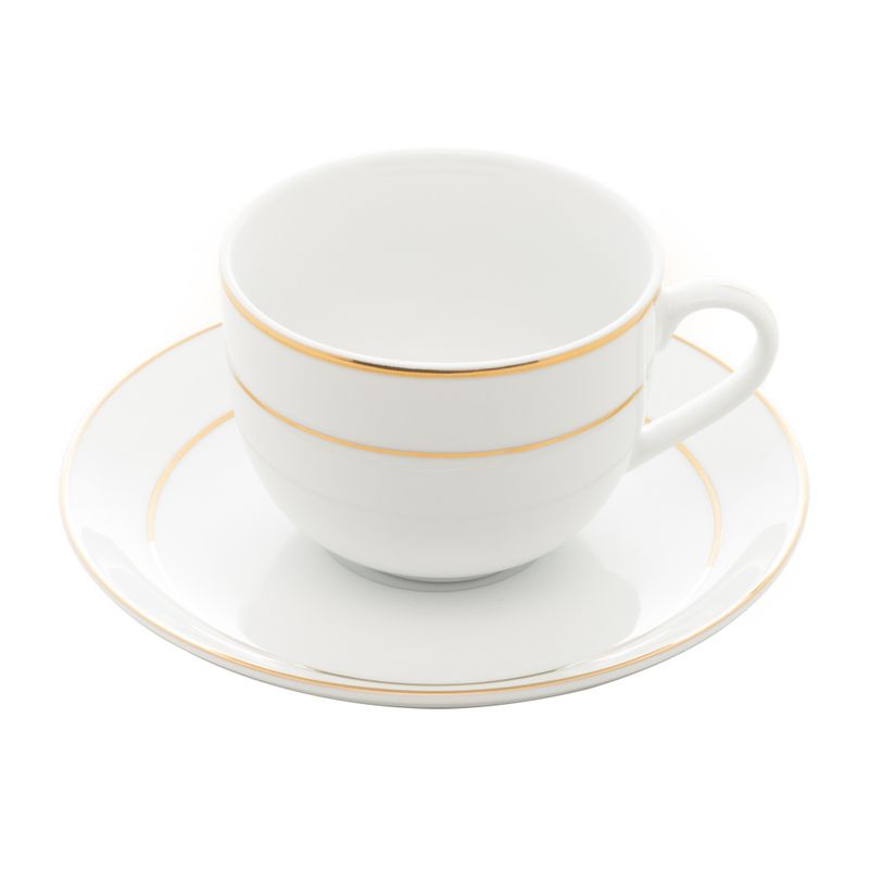 Xicara-de-Cha-de-Porcelana-com-Pires-e-Borda-Dourada-Monaco-Branco-220ml-Wolff